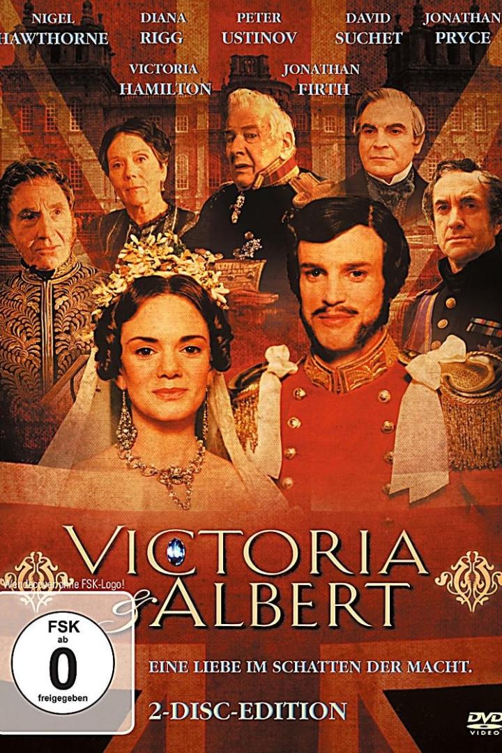 Das Cover der DVD „Victoria & Albert“ zeigt die Hauptdarsteller in historischen Kostümen.
