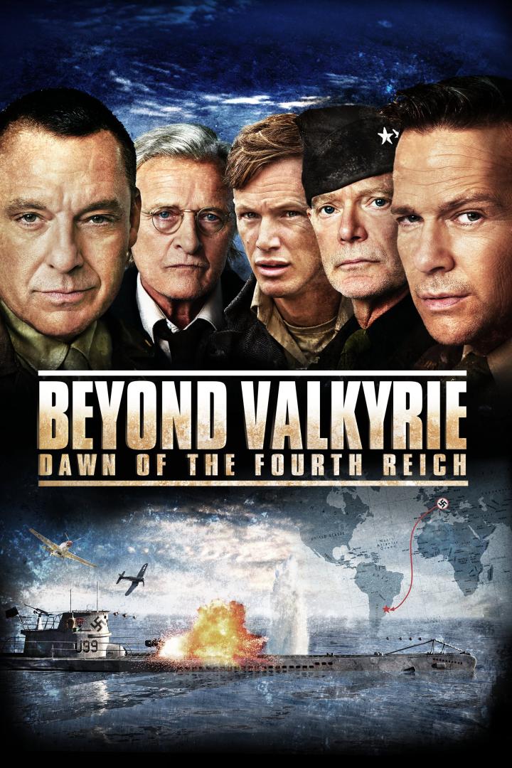 Das Filmplakat für „Beyond Valkyrie: Dawn of the Fourth Reich“ zeigt ein U-Boot im Kampf.