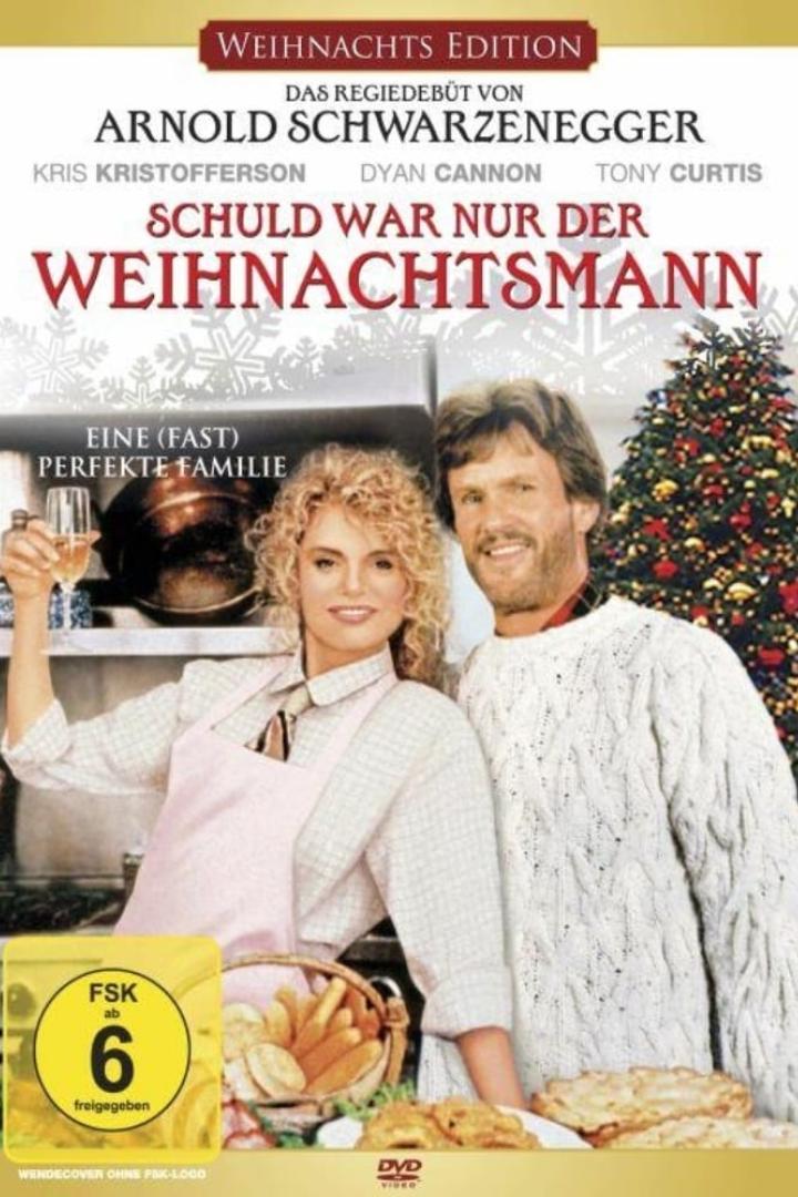 Das Cover des Films „Schuld war nur der Weihnachtsmann“ mit Dyan Cannon und Kris Kristofferson vor einem Weihnachtsbaum.