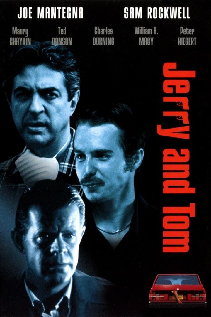 Das Filmplakat für „Jerry and Tom“ mit Joe Mantegna, Sam Rockwell und anderen Schauspielern.