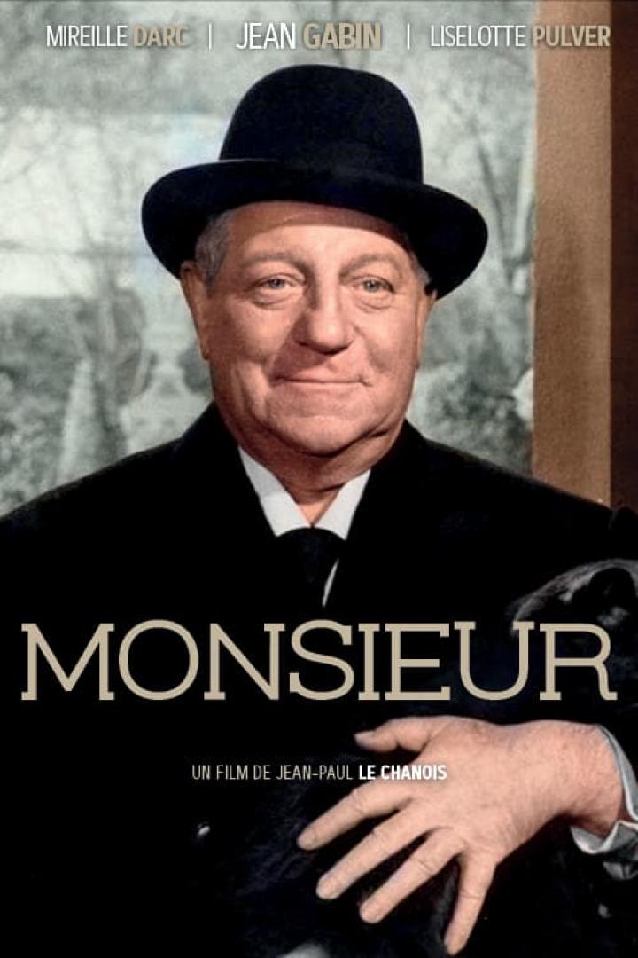 Das Filmplakat für „Monsieur“ mit Jean Gabin in der Hauptrolle.