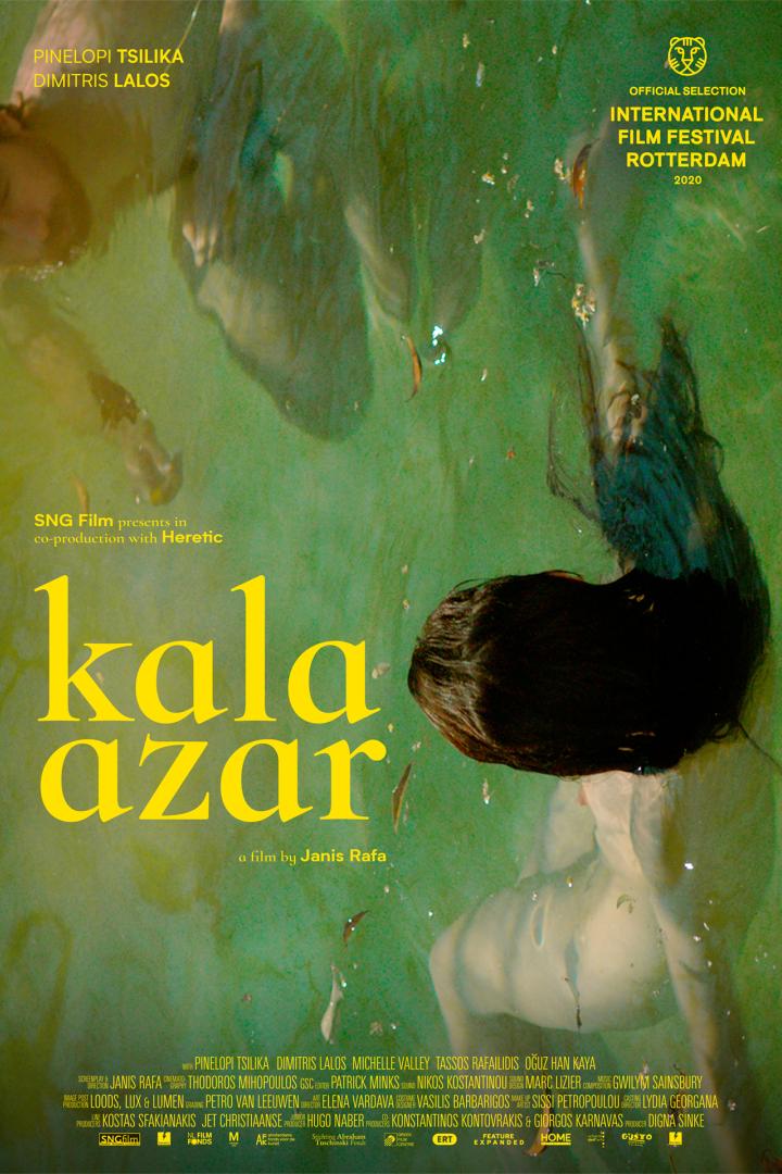 Das Filmplakat für „Kala Azar“ zeigt eine Person unter Wasser.