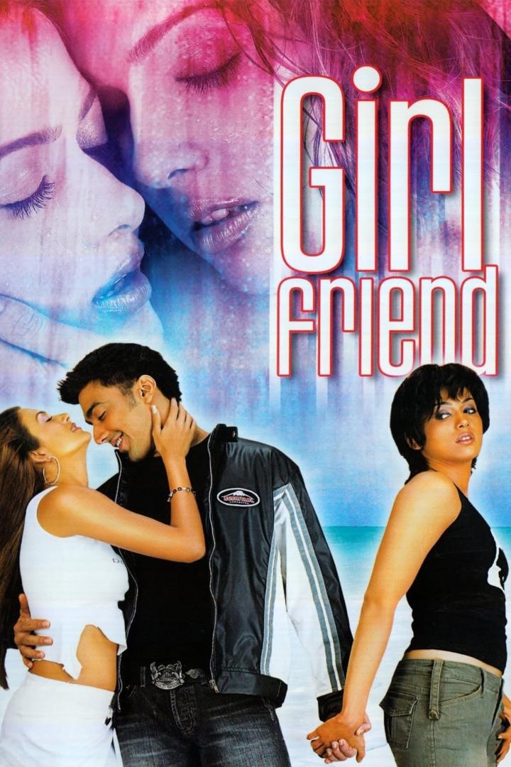 Das Filmplakat für „Girlfriend“ zeigt zwei Frauen und einen Mann am Strand.