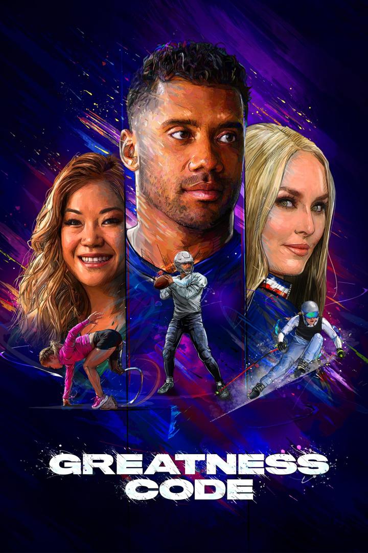 Das Poster für „Greatness Code“ zeigt Sportler wie Lindsey Vonn und Russell Wilson.