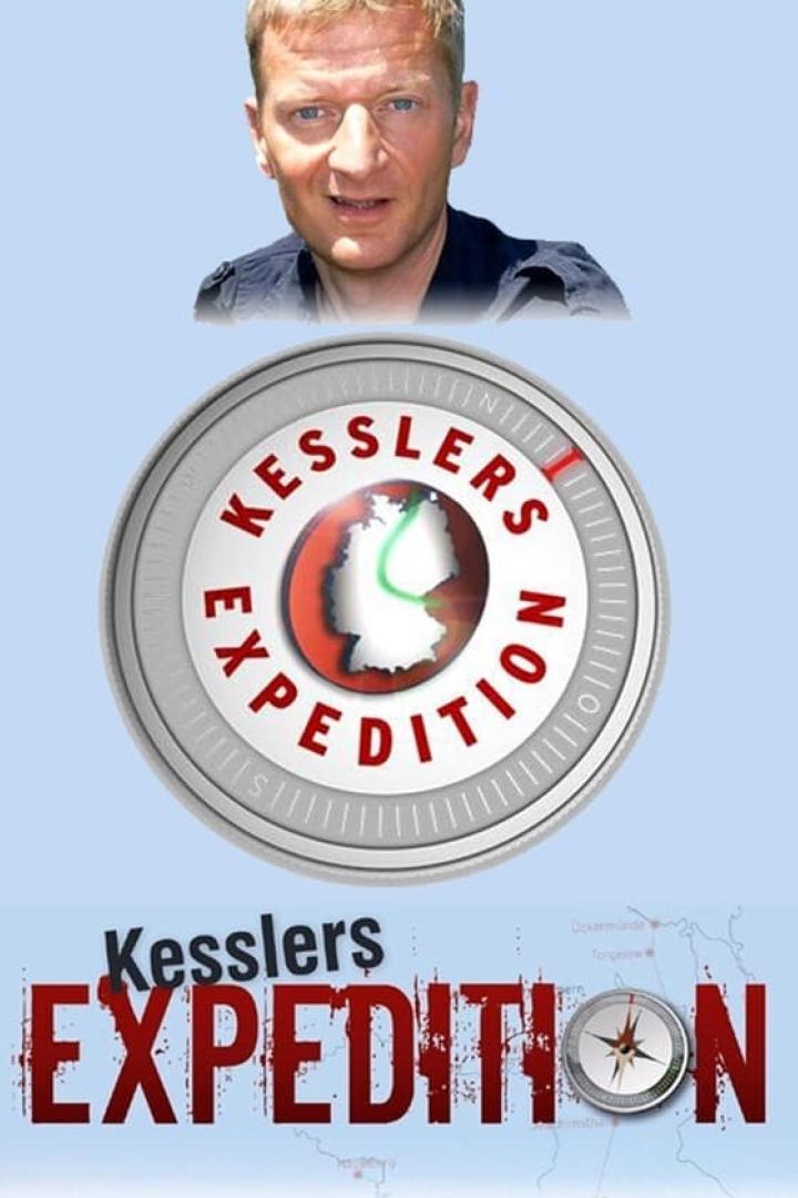 Ein Logo für „Kesslers Expedition“ mit einem Porträt von Michael Kessler.