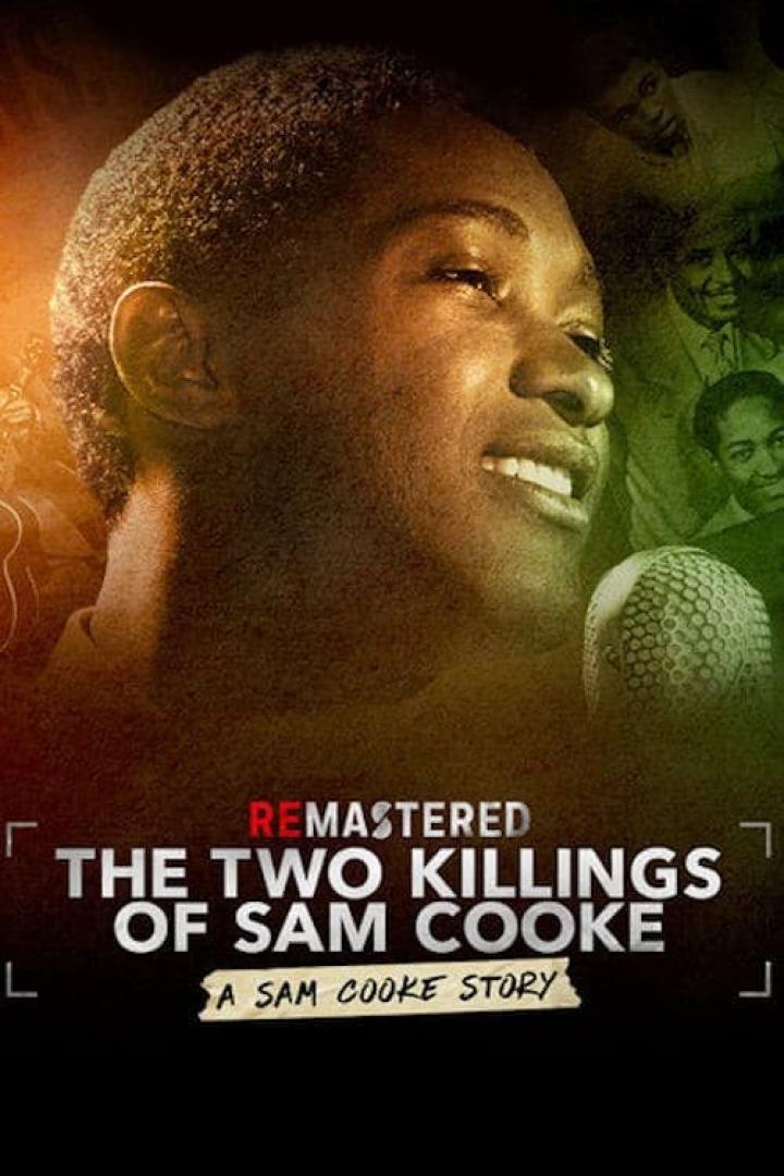 Das Filmplakat für „The Two Killings of Sam Cooke: A Sam Cooke Story“ zeigt Sam Cooke am Mikrofon.