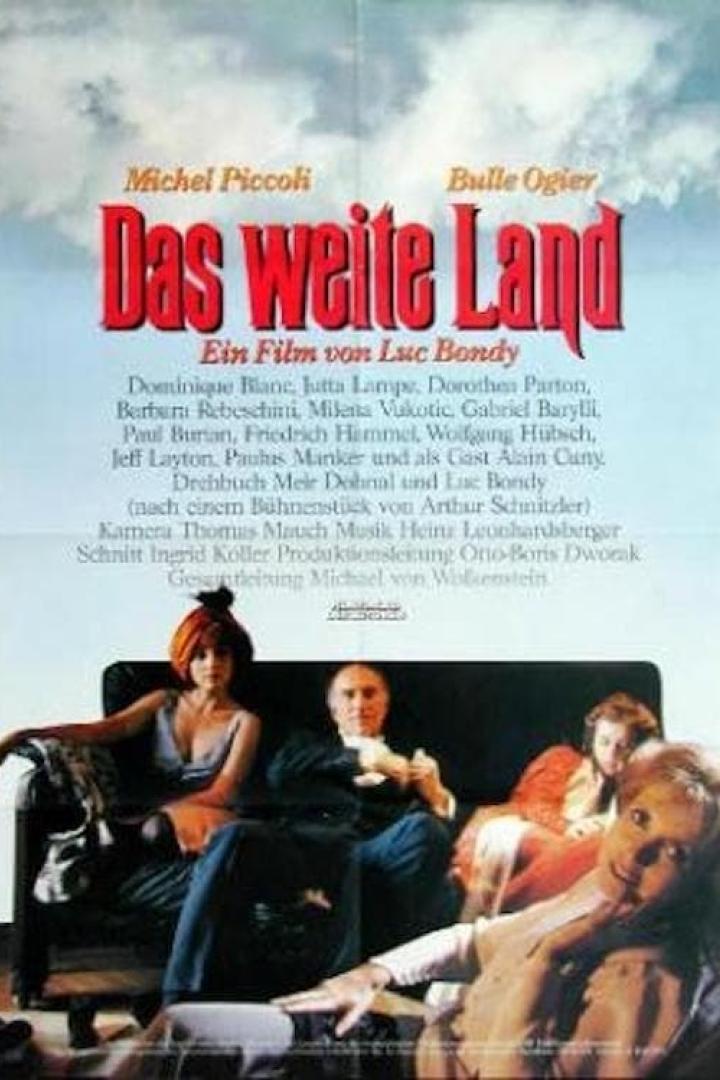 Das Filmplakat für „Das weite Land“ mit Michel Piccoli und Bulle Ogier.