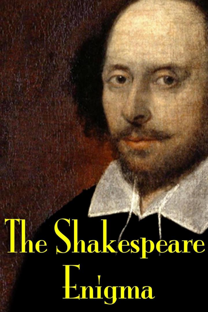 Das Buchcover von „The Shakespeare Enigma“ mit einem Porträt von William Shakespeare.