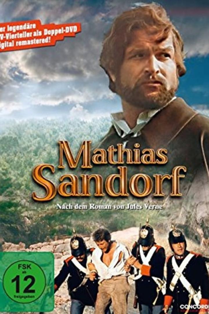 Das Cover des Films „Mathias Sandorf“ nach dem Roman von Jules Verne zeigt den Protagonisten und seine Verhaftung.