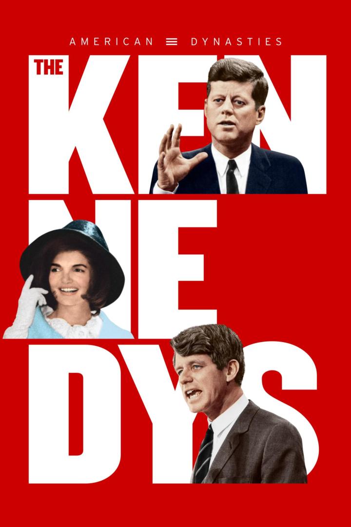 Das Filmplakat für „American Dynasties: The Kennedys“ zeigt John, Jackie und Robert Kennedy.
