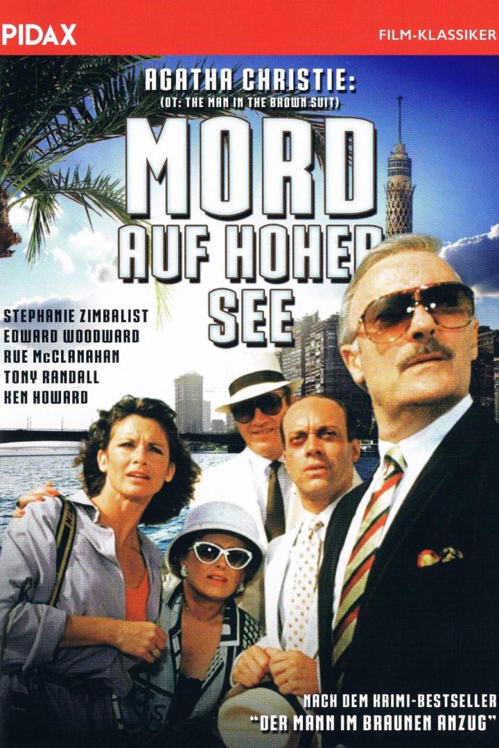 Das Cover des Films „Mord auf hoher See“ nach dem Roman „Der Mann im braunen Anzug“ von Agatha Christie.