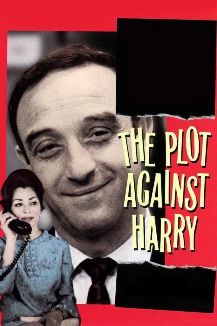 Das Filmplakat für „The Plot Against Harry“ zeigt einen Mann und eine Frau am Telefon.