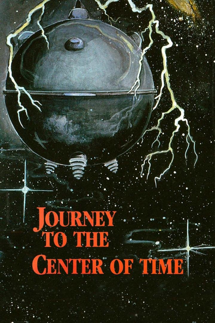 Das Cover des Films „Journey to the Center of Time“ zeigt ein Raumschiff im Weltraum.