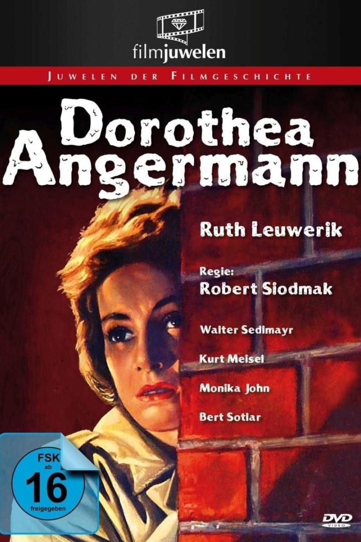 Das Filmplakat für „Dorothea Angermann“ mit Ruth Leuwerik und Robert Siodmak als Regisseur.