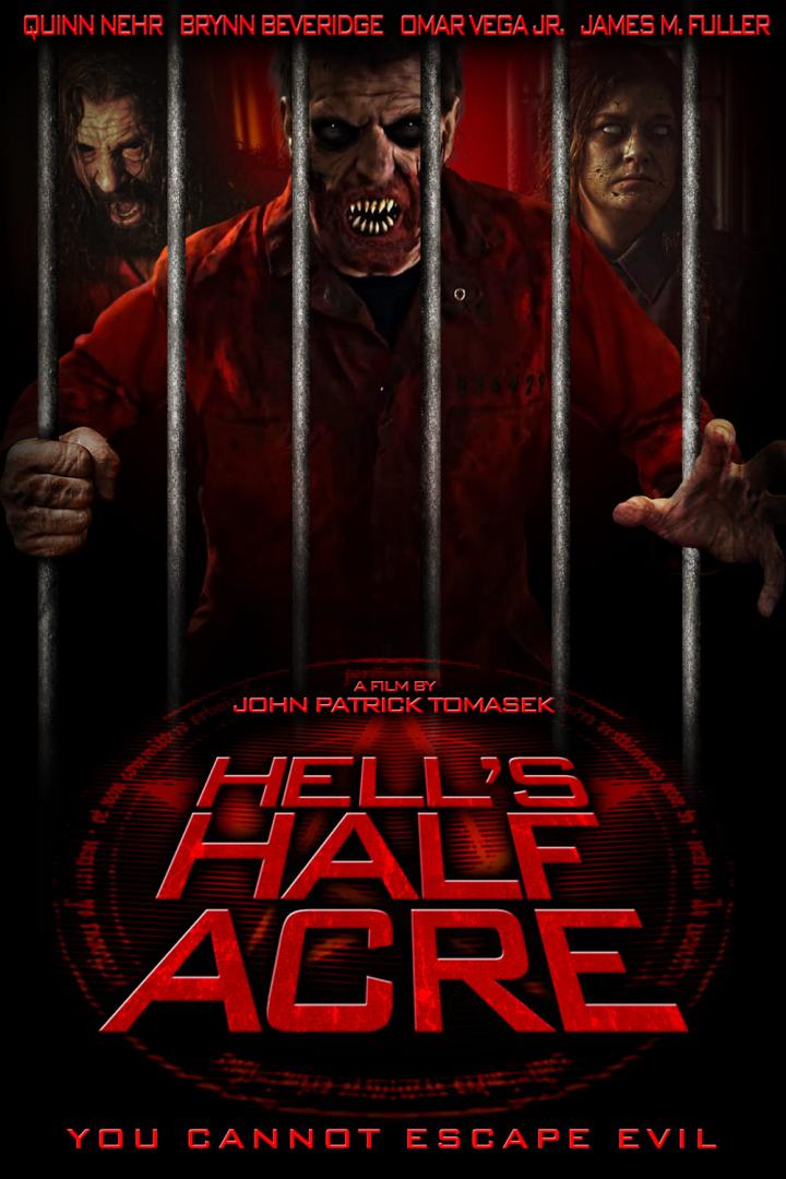 Das Filmplakat für „Hell's Half Acre“ zeigt Zombies hinter Gefängnisstäben.