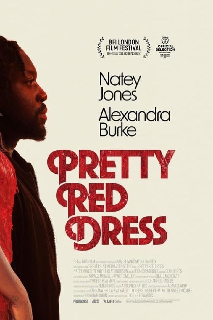 Das Filmplakat für „Pretty Red Dress“ mit Natey Jones und Alexandra Burke.