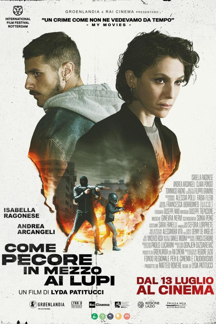 Das Filmplakat für „Come pecore in mezzo ai lupi“ mit Isabella Ragonese und Andrea Arcangeli.