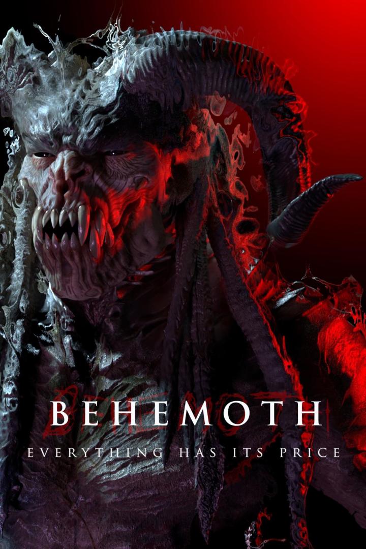Das Cover des Films „Behemoth“ zeigt ein dämonisches Wesen mit Hörnern und scharfen Zähnen.