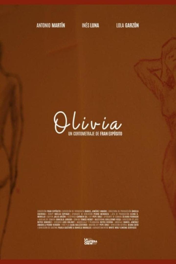 Das Filmplakat für den Kurzfilm „Olivia“ von Fran Expósito mit Antonio Martín, Inés Luna und Lola Garzón.