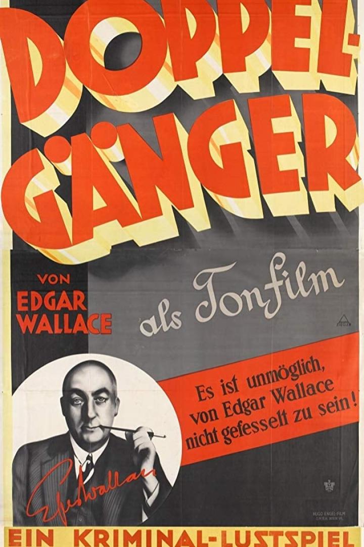 Plakat für den Film „Der Doppelgänger“ nach Edgar Wallace.