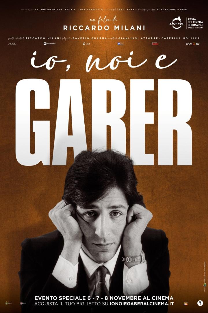 Das Filmplakat für „Io, noi e Gaber“ zeigt ein Porträt von Giorgio Gaber.