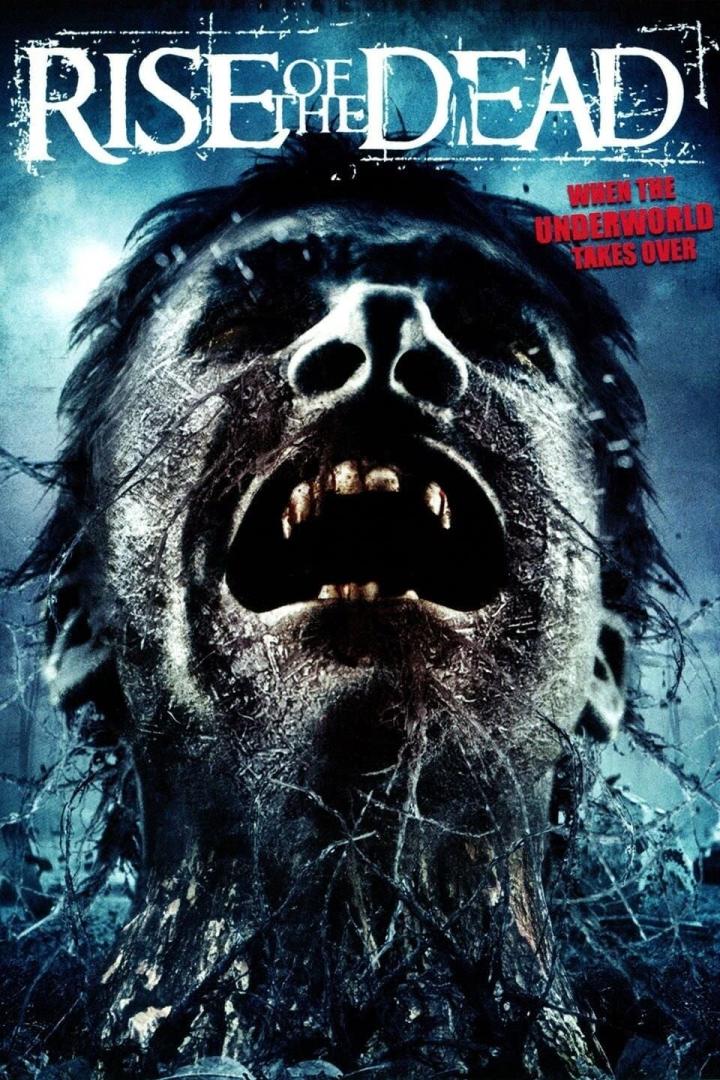 Das Filmplakat für „Rise of the Dead“ zeigt das Gesicht eines Zombies.