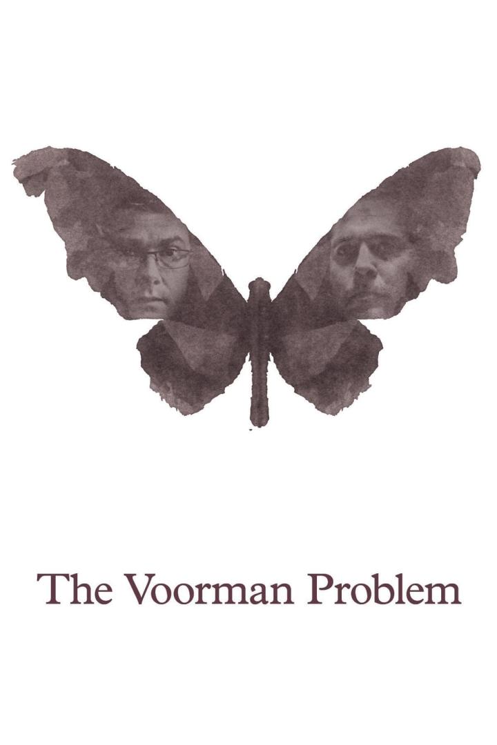Das Filmplakat für „The Voorman Problem“ zeigt einen Schmetterling mit zwei Gesichtern in den Flügeln.