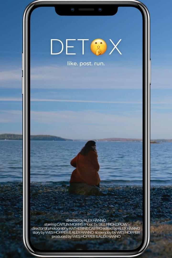 Das Filmplakat für „Detox“ zeigt eine Frau am Seeufer.