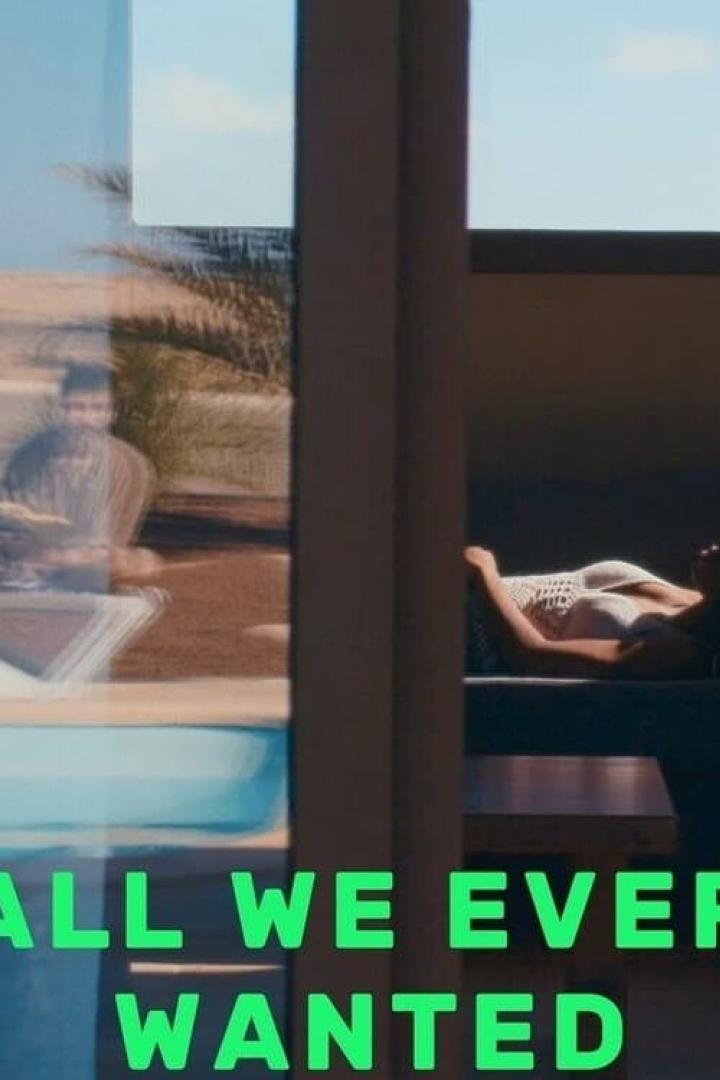 Eine Frau entspannt sich auf einer Couch; im Vordergrund steht der Titel „All We Ever Wanted“.