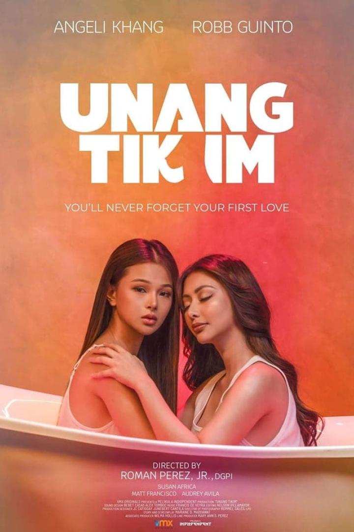 Das Filmplakat für „Unang Tikim“ mit Angeli Khang und Robb Guinto.
