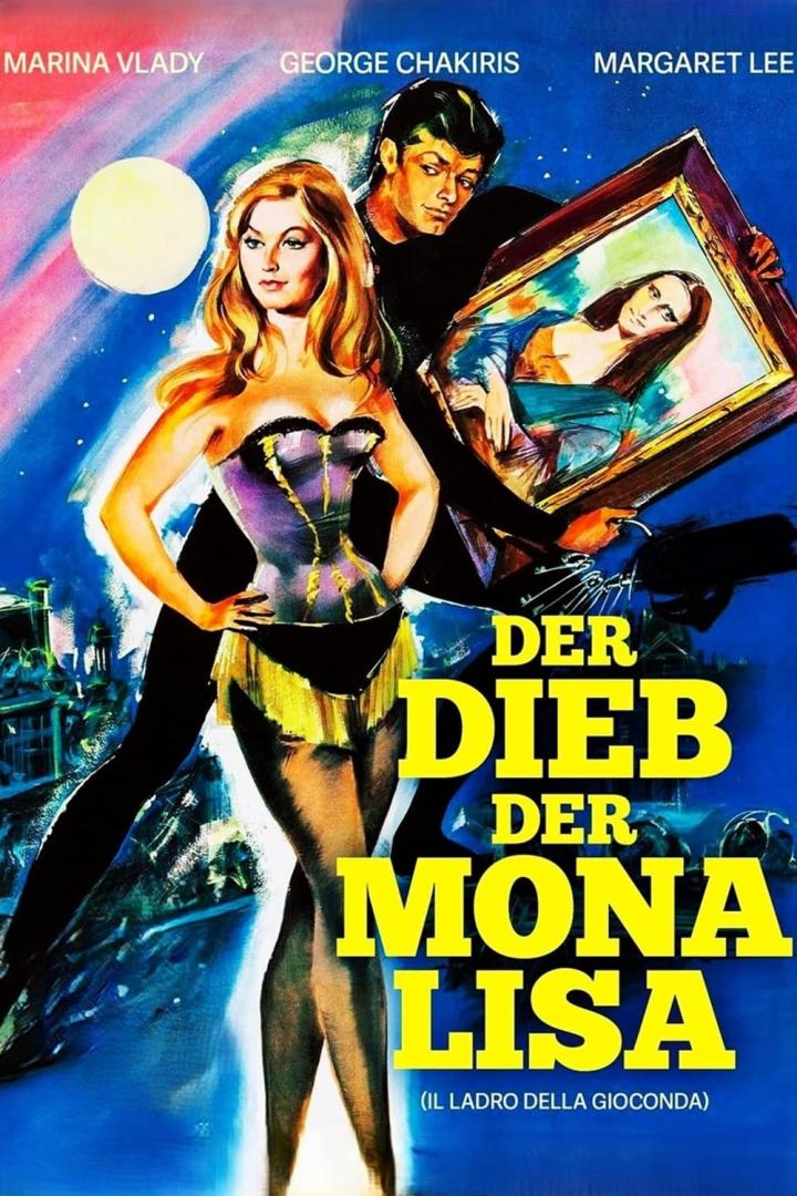 Das Filmplakat für „Der Dieb der Mona Lisa“ mit Marina Vlady und George Chakiris.