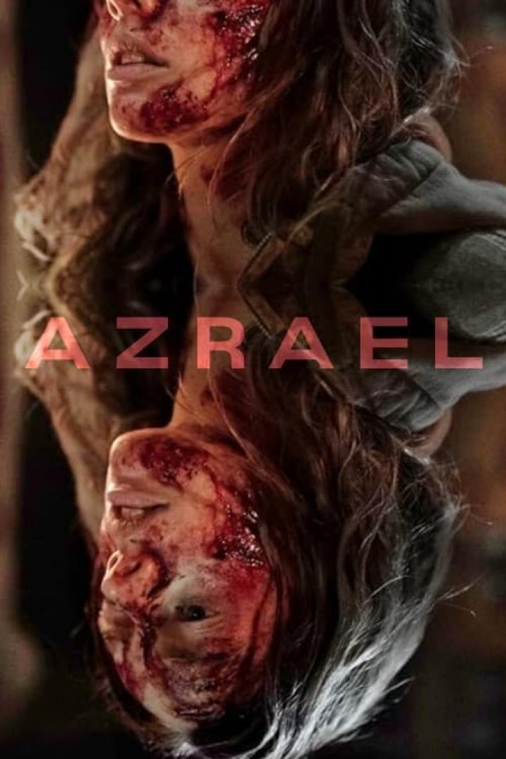 Das Filmplakat für „Azrael“ zeigt zwei blutverschmierte Frauen.