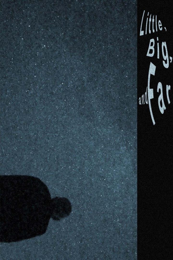 Das Cover des Buches „Little, Big, and Far“ zeigt einen Sternenhimmel und eine Silhouette.