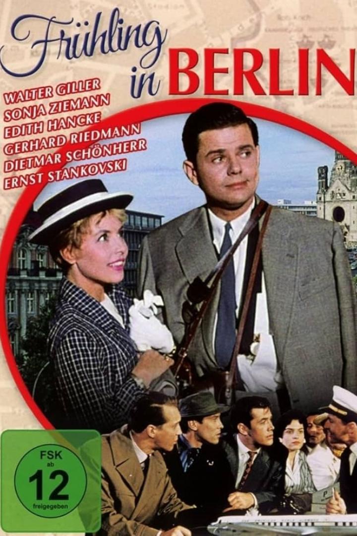Das Filmplakat für „Frühling in Berlin“ mit Sonja Ziemann und Walter Giller.