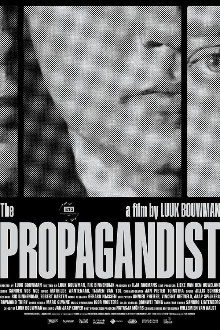 Das Filmplakat für „The Propagandist“ von Luuk Bouwman zeigt stilisierte Gesichter.
