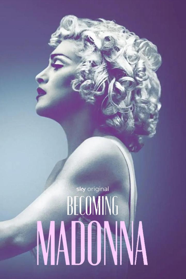 Ein Werbeplakat für die Sky-Dokumentation „Becoming Madonna“.
