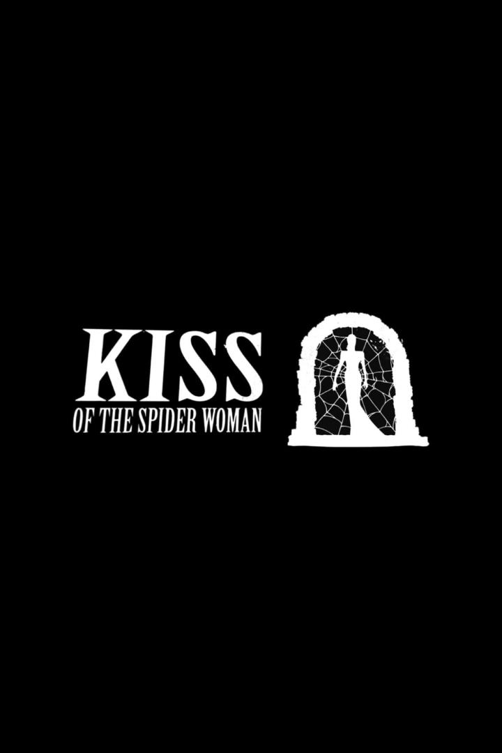 Das Logo für „Kiss of the Spider Woman“ zeigt eine Frau in einem Spinnennetz.
