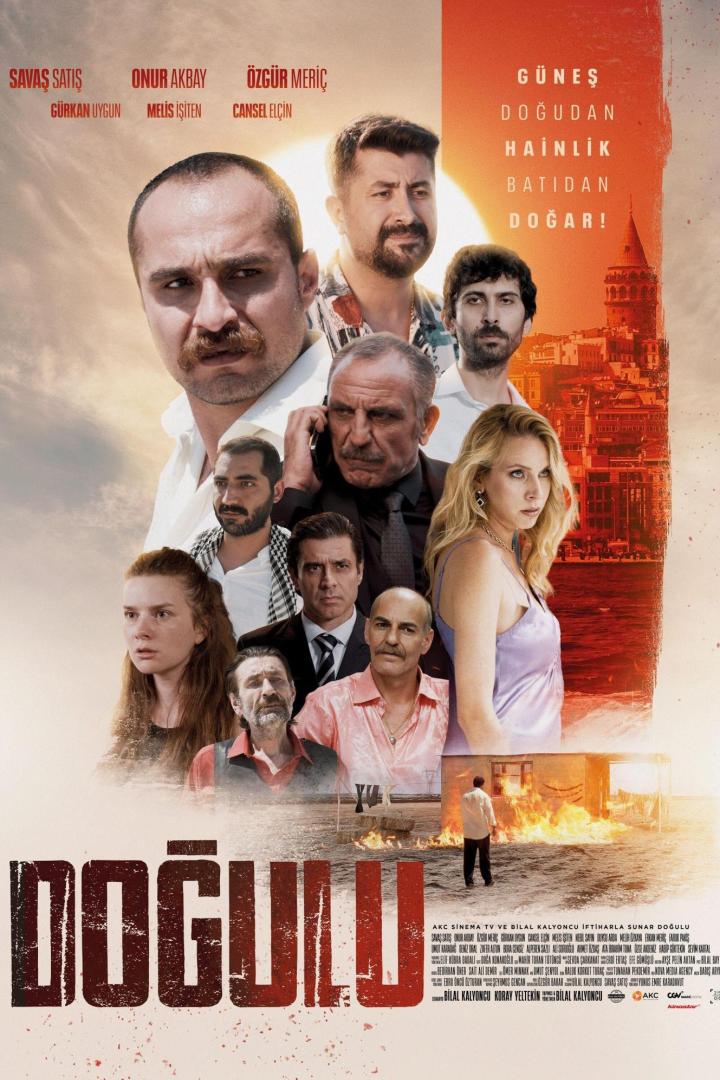 Das Filmplakat für „Doğulu“ zeigt eine Collage der Schauspieler vor dem Hintergrund Istanbuls.