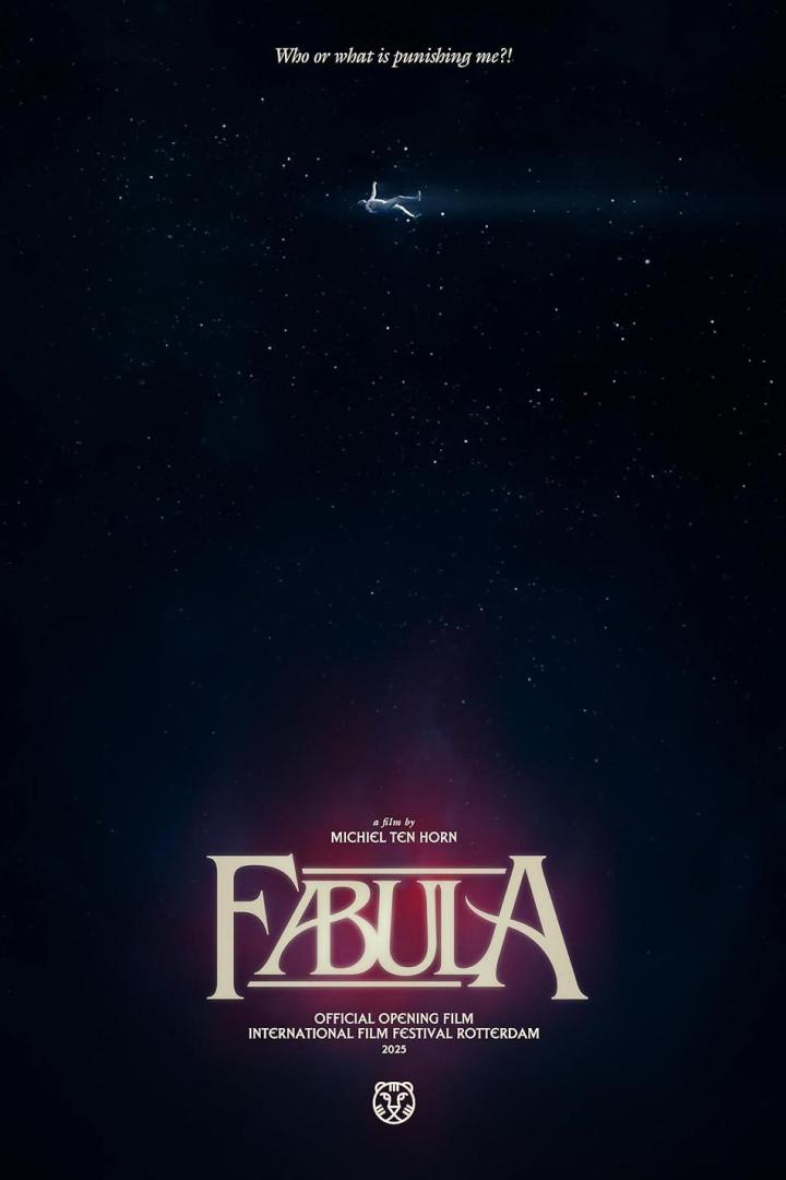 Das Filmplakat für „Fabula“ zeigt eine Person, die im Weltraum treibt.
