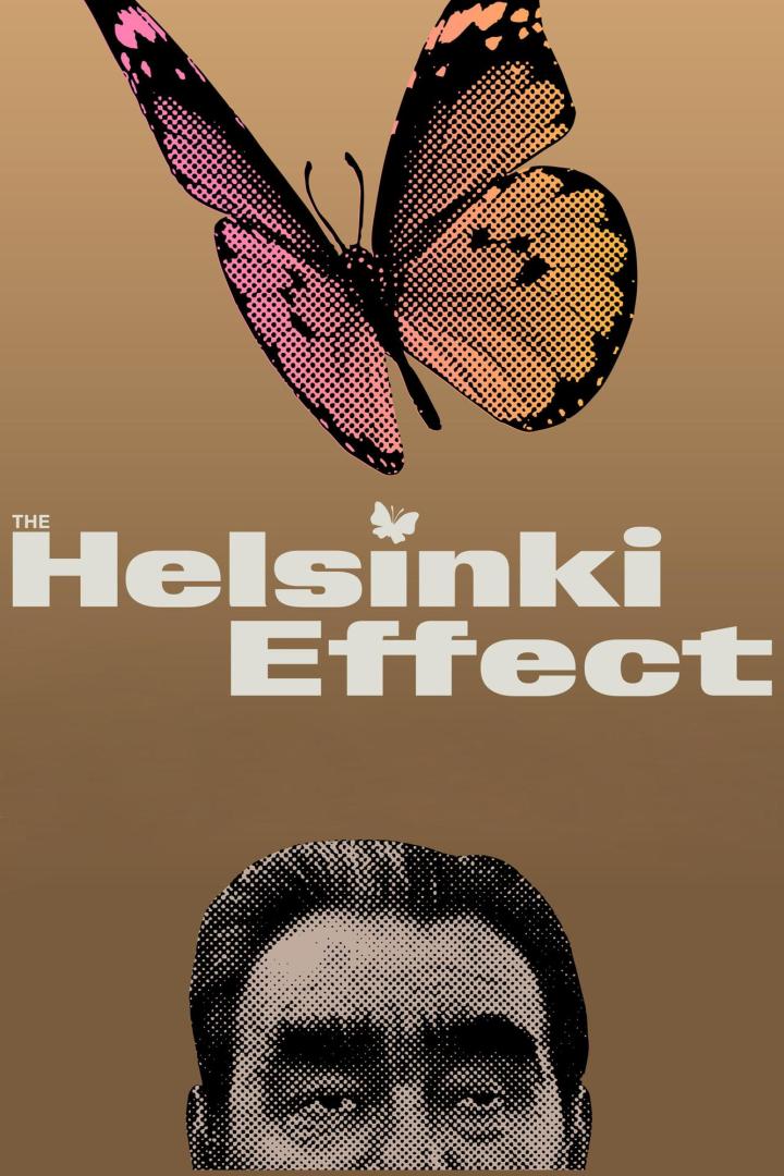Das Filmplakat für „The Helsinki Effect“ zeigt einen Mann und einen Schmetterling.