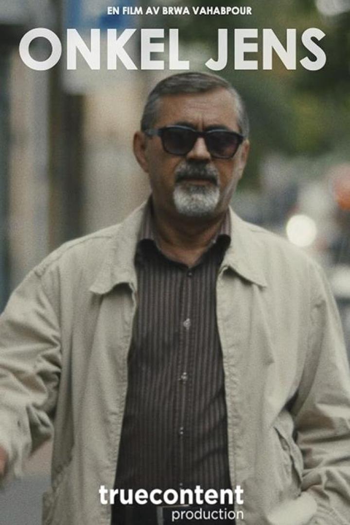 Das Filmplakat für „Onkel Jens“ zeigt einen Mann mit Sonnenbrille.