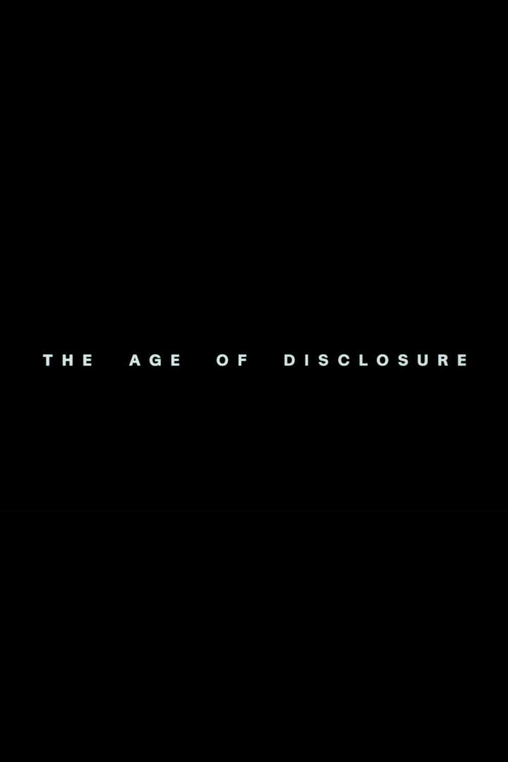 Der Titel „The Age of Disclosure“ auf schwarzem Hintergrund.