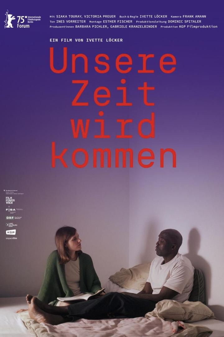 Das Filmplakat für „Unsere Zeit wird kommen“ zeigt zwei Menschen in einem Raum.