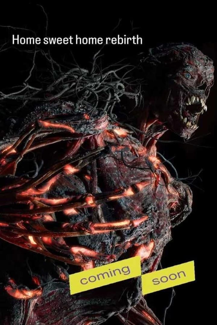 Ein dämonisches Wesen mit glühenden Körperteilen und dem Schriftzug „Coming Soon“.