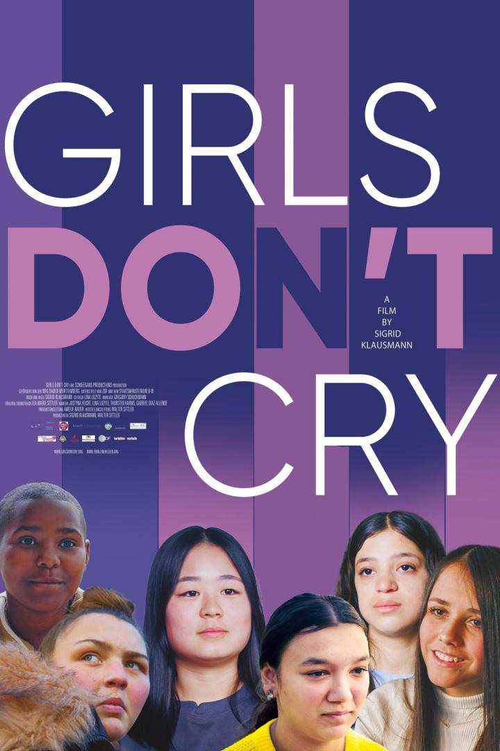Das Filmplakat für „Girls Don't Cry“ zeigt eine Gruppe junger Frauen unterschiedlicher Herkunft.