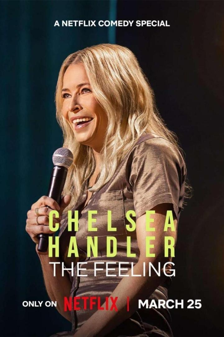 Chelsea Handler auf der Bühne während ihres Netflix Comedy Specials „The Feeling“.