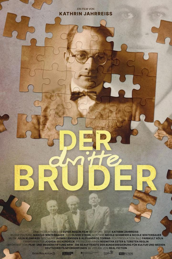 Das Filmplakat für „Der dritte Bruder“ zeigt ein Porträt aus Puzzleteilen.