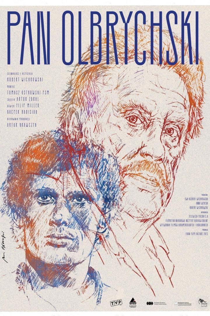 Das Filmplakat für „Pan Olbrychski“ zeigt stilisierte Porträts von Daniel Olbrychski.