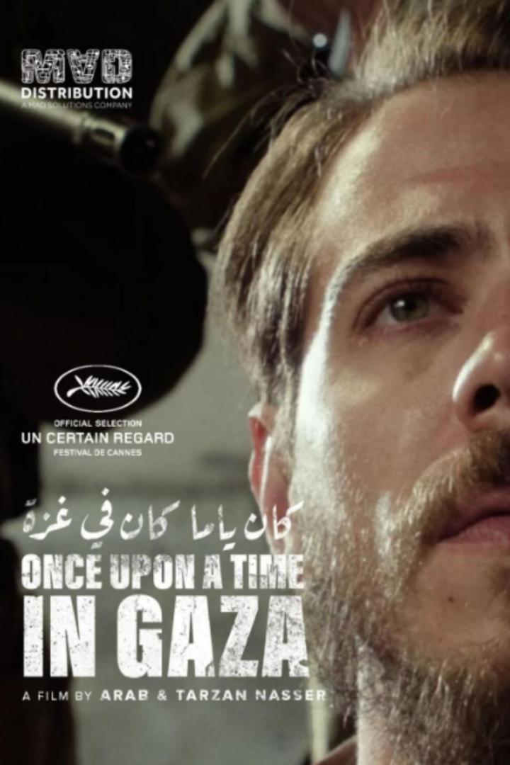 Das Filmplakat für „Once Upon a Time in Gaza“ zeigt das Gesicht eines Mannes.