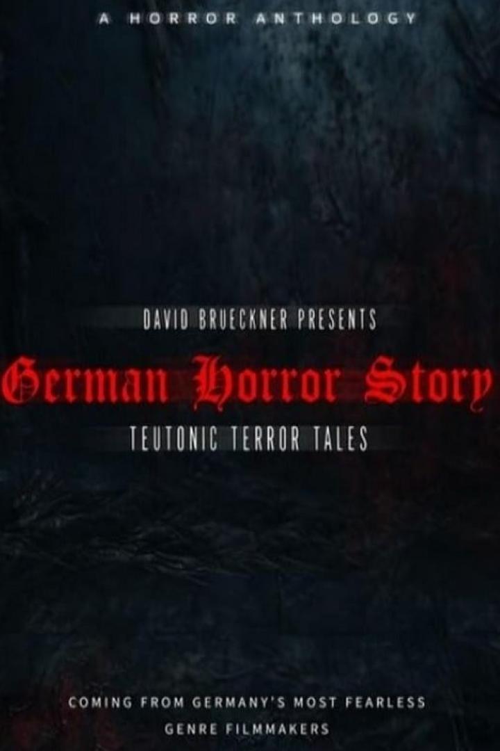 Das Filmplakat für „German Horror Story“ von David Bruckner präsentiert eine Horror-Anthologie.